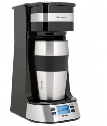 Goldmaster GM-7354 Zaman Ayarlı Filtreli Termos 450 ml Hazne Kapasiteli Akıllı 750 W Siyah Filtre Kahve Makinesi