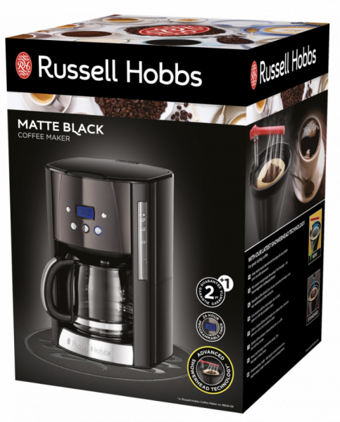 Russell Hobbs 26160-56 Zaman Ayarlı Filtreli Karaf 1500 ml Hazne Kapasiteli Akıllı 1000 W Siyah Filtre Kahve Makinesi
