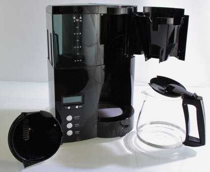 Melitta Optima Timer Zaman Ayarlı Filtreli Karaf 1200 ml Hazne Kapasiteli 12 Fincan Akıllı 850 W Siyah Filtre Kahve Makinesi