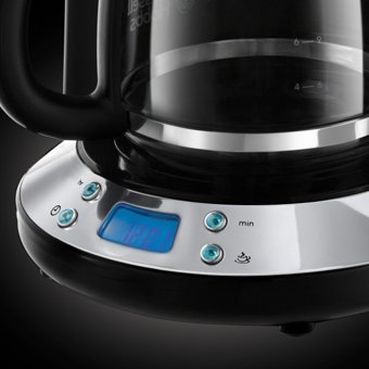 Russell Hobbs Inspire 24391-56 (Siyah) Zaman Ayarlı Filtreli Karaf 1250 ml Hazne Kapasiteli 15 Fincan Akıllı 1100 W Siyah Filtre Kahve Makinesi