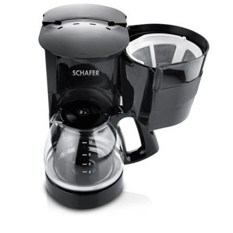 Schafer Robusta Filtreli Karaf 1200 ml Hazne Kapasiteli 800 W Siyah Filtre Kahve Makinesi