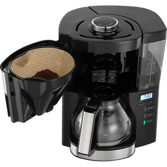 Melitta Look V Timer 1025-08 Zaman Ayarlı Filtreli Karaf 1250 ml Hazne Kapasiteli 15 Fincan Akıllı 1000 W Siyah Filtre Kahve Makinesi