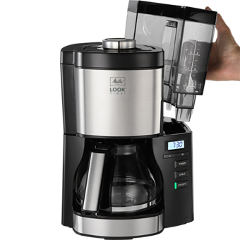 Melitta Look V Timer 1025-08 Zaman Ayarlı Filtreli Karaf 1250 ml Hazne Kapasiteli 15 Fincan Akıllı 1000 W Siyah Filtre Kahve Makinesi