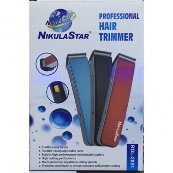 Nikula Star RDL-2051 Saç Sakal ve Ense 3 Başlıklı Çok Amaçlı Kablosuz Siyah Tıraş Makinesi
