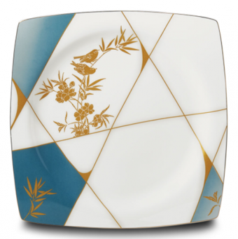 Korkmaz Bone Selection A8454 60 Parça 12 Kişilik Desenli Kare Yemek Takımı