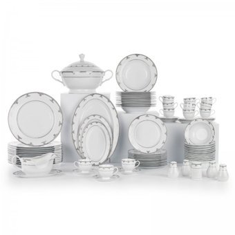 Schafer SHF-5063 85 Parça 12 Kişilik Desenli Yuvarlak Yemek Takımı