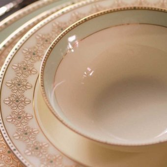 Korkmaz Imperial Collection A8176 92 Parça 12 Kişilik Desenli Porselen Yuvarlak Yemek Takımı