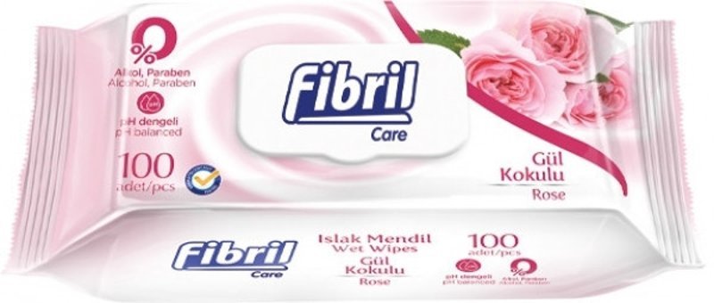 Fibril Gül Kokulu Antibakteriyel 10 Yaprak0 Yaprak Islak Mendil