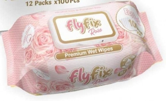 Flyfix Rose Antibakteriyel 10 Yaprak0 Yaprak Islak Mendil