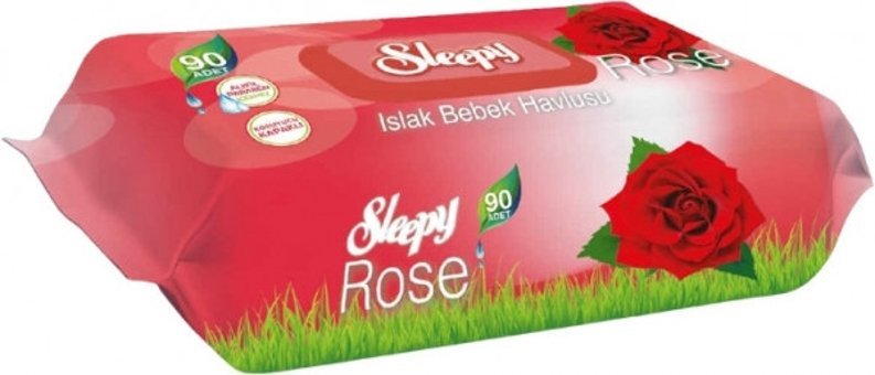Sleepy Gül Kokulu Antibakteriyel 90 Yaprak Islak Mendil