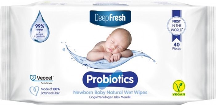 Deep Fresh Probiyotik Yenidoğan Antibakteriyel 40 Yaprak Islak Mendil