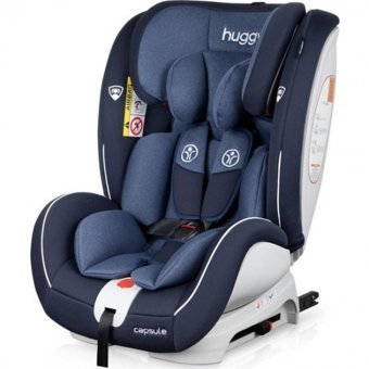 Huggy Capsule Rotate 360 Emniyet Kemeri-Isofix 360 Derece Dönen Yatabilen Yükseklik Ayarlı Sürüş Yönü Oto Koltuğu Lacivert