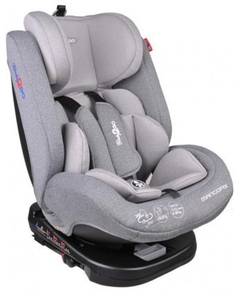 Baby2Go Mangofix Isofix-Latch 360 Derece Dönen 0-36 kg Yatabilen Yükseklik Ayarlı Sürüş Yönü Oto Koltuğu Gri