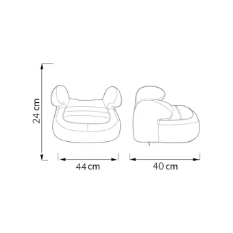 Comfymax Platinium Booster Emniyet Kemeri 15-36 kg Sürüş Yönü Oto Koltuğu Gri