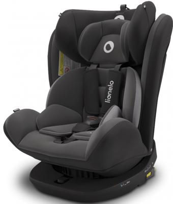 Lionelo Bastiaan Isofix 360 Derece Dönen Yatabilen Yükseklik Ayarlı Sürüş Yönü Oto Koltuğu Siyah