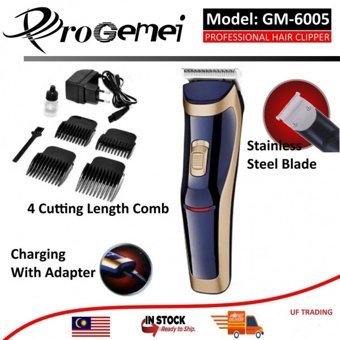 ProGemei GM-6005 Saç Sakal ve Ense 4 Başlıklı Çok Amaçlı Kablosuz Tıraş Makinesi