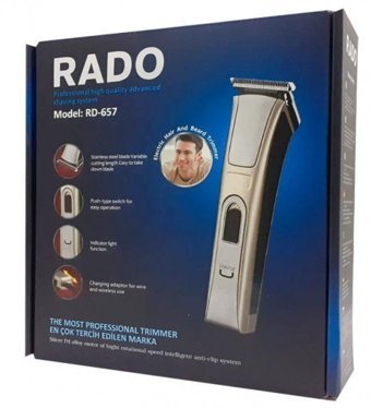 Rado RD-657 Saç Sakal ve Ense 4 Başlıklı Çok Amaçlı Kuru Kablosuz Tıraş Makinesi