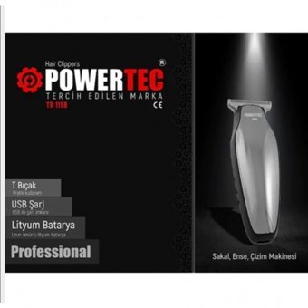 Powertec TR-1158 Sakal Ense 4 Başlıklı Çok Amaçlı Kablosuz Tıraş Makinesi