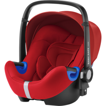 Britax Römer Baby Safe Emniyet Kemeri-Isofix Adac Sertifikalı Yatabilen Yükseklik Ayarlı Çift Yönlü Oto Koltuğu Kırmızı