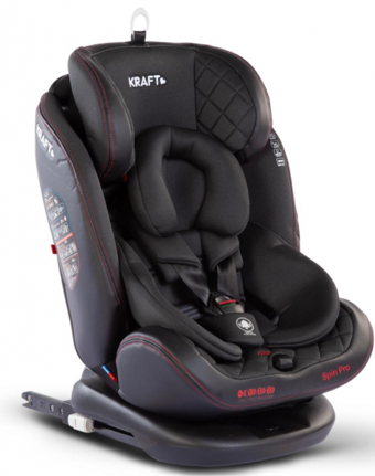 Kraft Spin Pro Isofix 360 Derece Dönen Yatabilen Yükseklik Ayarlı Sürüş Yönü Oto Koltuğu Siyah