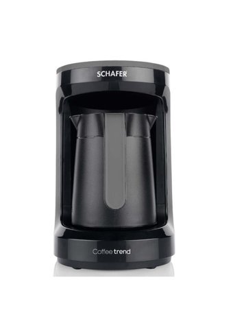 Schafer Coffee Trend Tek Hazneli Otomatik 4 Fincan Közde Kahve Tadında 600 W Siyah Türk Kahvesi Makinesi