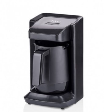 Taç Harman Tek Hazneli Otomatik 300 ml Su Hazneli 5 Fincan Akıllı 1000 W Siyah Türk Kahvesi Makinesi