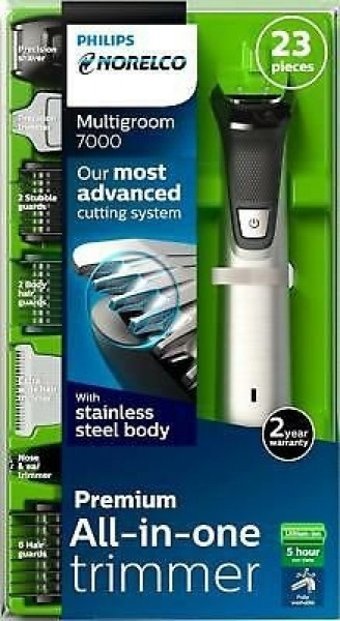 Philips Norelco Multigroom 7000 Saç Sakal Vücut ve Yüz 12 Başlıklı Çok Amaçlı Islak Kablosuz Tıraş Makinesi
