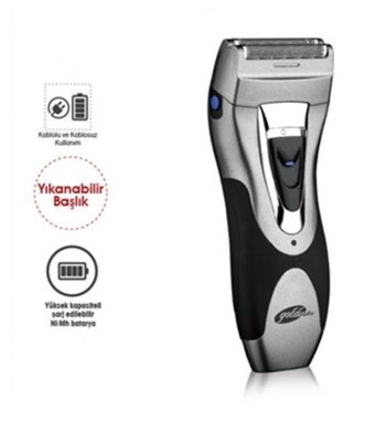 Goldmaster GM-7156 Sakal Tek Başlıklı Sinekkaydı Folyo Kablosuz Tıraş Makinesi