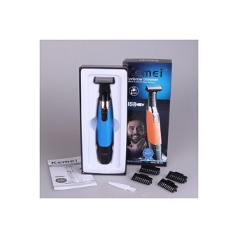 Kemei KM-1910 Vücut 4 Başlıklı Sinekkaydı Islak Kablosuz Turuncu Tıraş Makinesi