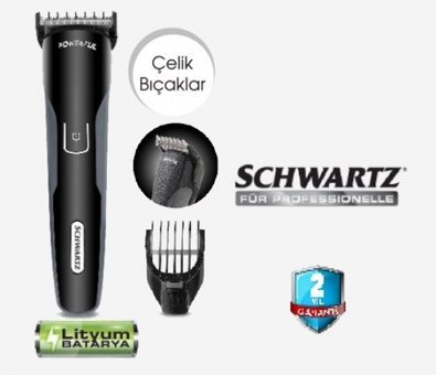 Schwartz SWCH Saç Sakal ve Ense Çİft Başlıklı Çok Amaçlı Kablosuz Tıraş Makinesi