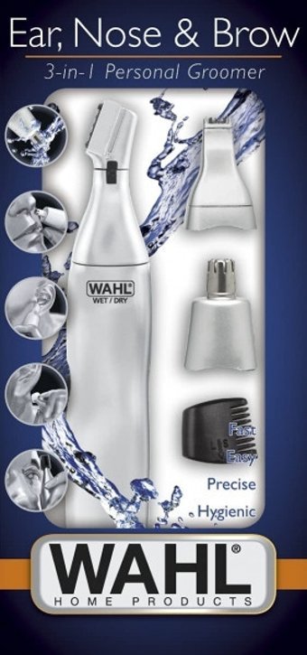 Wahl 5545-2416 Kulak Burun 3 Başlıklı Çok Amaçlı Kuru Kablosuz Tıraş Makinesi