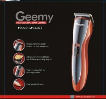 Geemy GM-6027 Saç Sakal ve Ense 4 Başlıklı Çok Amaçlı Kablosuz Turuncu Tıraş Makinesi