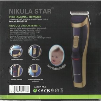 Nikula Star RDL-2037 Saç Sakal ve Ense 4 Başlıklı Çok Amaçlı Kablosuz Tıraş Makinesi