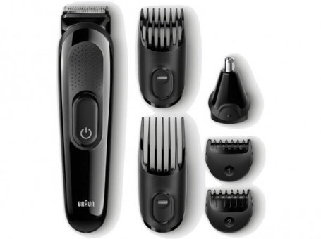 Braun MGK3020 Saç Sakal Kulak ve Burun 5 Başlıklı Çok Amaçlı Kuru Ayarlanabilir Başlık Kablosuz Tıraş Makinesi