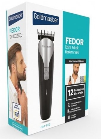 Goldmaster Fedor GM-9113 Saç Sakal ve Ense Tek Başlıklı Çok Amaçlı Folyo Kablosuz Tıraş Makinesi