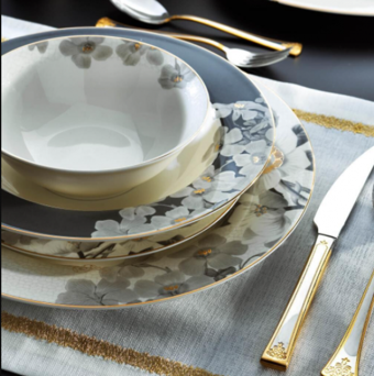 Schafer Lisa ALT04 60 Parça 12 Kişilik Desenli Bone China Yuvarlak Yemek Takımı