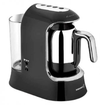Korkmaz Kahvekolik Aqua A862 Tek Hazneli Otomatik 1200 ml Su Hazneli 4 Fincan Közde Kahve Tadında Akıllı 700 W Siyah Türk Kahvesi Makinesi