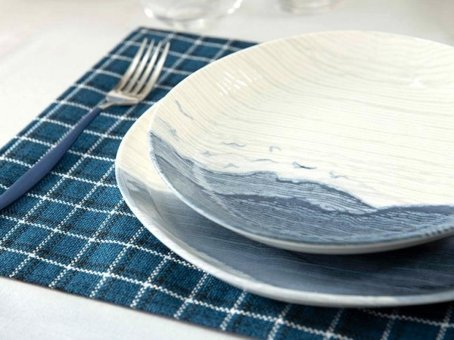 English Home Silent Sea 16 Parça 4 Kişilik Desenli Porselen Yuvarlak Yemek Takımı