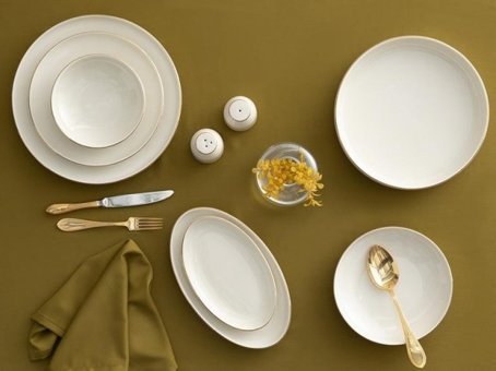 English Home Torino Gold 54 Parça 12 Kişilik Desenli Porselen Yuvarlak Yemek Takımı