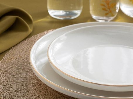 English Home Torino Gold 54 Parça 12 Kişilik Desenli Porselen Yuvarlak Yemek Takımı