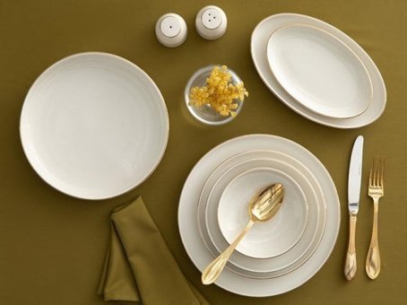 English Home Torino Gold 54 Parça 12 Kişilik Desenli Porselen Yuvarlak Yemek Takımı