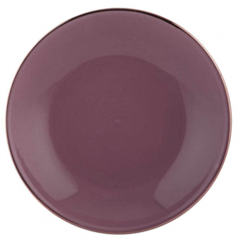 Bella Maison Allure Seramik Gülkurusu 24 Parça 6 Kişilik Desenli Stoneware Yuvarlak Yemek Takımı