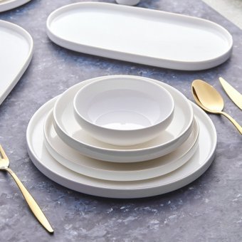 Karaca Saturn Gold 59 Parça 12 Kişilik Desenli Yuvarlak Yemek Takımı