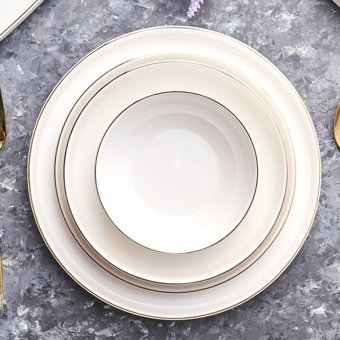 Karaca Saturn Gold 59 Parça 12 Kişilik Desenli Yuvarlak Yemek Takımı