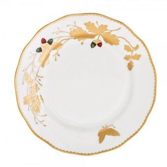 Jumbo Golden Butterfly 60 Parça 12 Kişilik Desenli Bone Yuvarlak Yemek Takımı