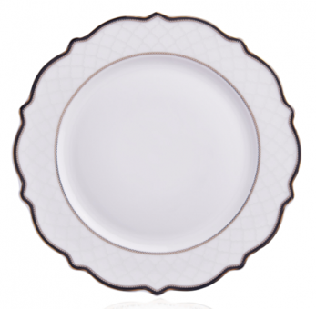 Korkmaz Eliza Collection A8240 60 Parça 12 Kişilik Desenli Kemik Tozu Yuvarlak Yemek Takımı