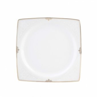 Emsan Fine Bone Estiva Gold 61 Parça 12 Kişilik Desenli Fine Bone Kare Yemek Takımı