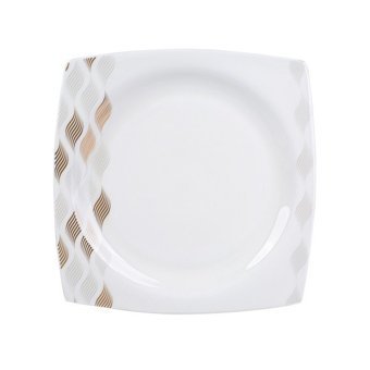 Emsan Fine Pearl Suva 83 Parça 12 Kişilik Desenli Kare Yemek Takımı