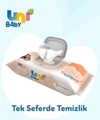 Uni Baby Aile Antibakteriyel 90 Yaprak Islak Mendil
