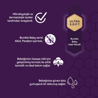 Bumble Baby Antibakteriyel 72 Yaprak Islak Mendil